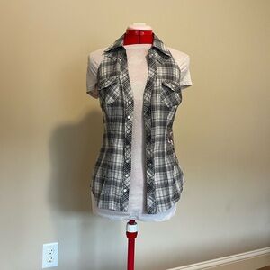 Guess halter button shirt.